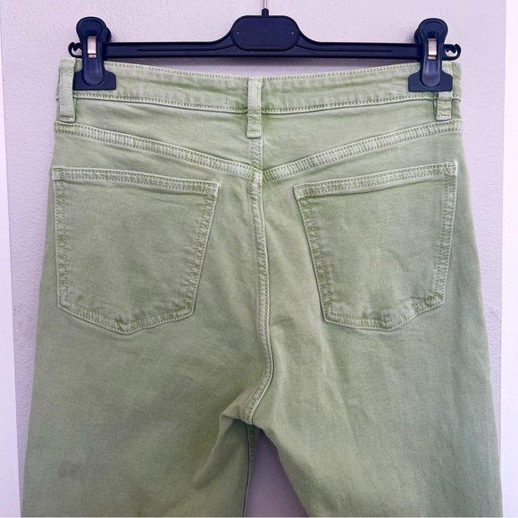 Zara High Rise KickFlare Jeans – Soft Girl 
Pastel Retro Style - Pistachio Green - Picture 7 of 11